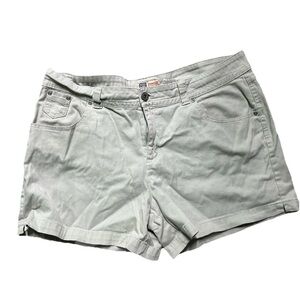 Women’s Faded Glory Stretch Khaki Shorts Size 16 Summer Warm Weather